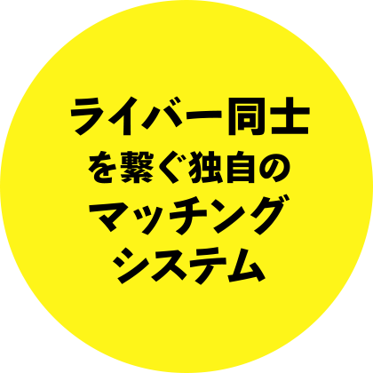 ライバー同士を繋ぐ独自のマッチングシステム